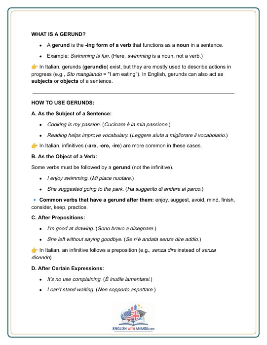 Preview of Gerunds